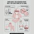Baby girls' 3-piece sequin heart belt top and bottoms set in blush pink, shown on a light gray infographic background with size options, material callouts, and key design features.
