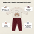 An infographic image of 2Pc baby girl outfit