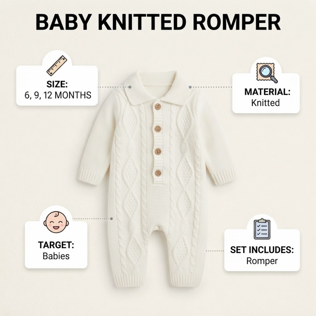 Infographic image Baby Knitted Romper
