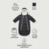 Baby Warm Plush Sleepsack | Black 0-9 Months
