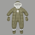Baby Warm Plush Snowsuit with gray background