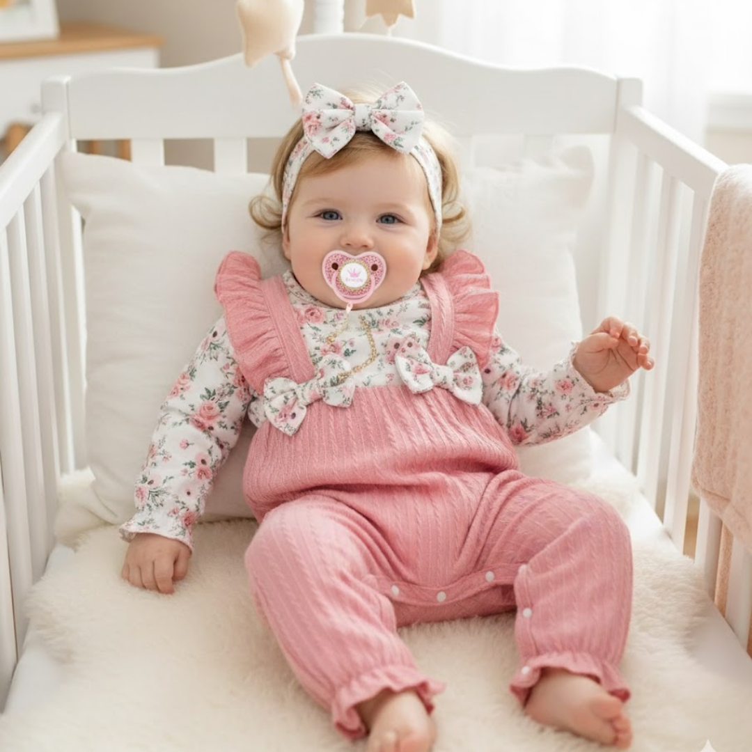 Baby Girl Floral Romper & Headband Set 0-18M