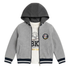 Representation of gray color hoodiewith ehite shirt