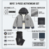 An infographic image of Boys 3-Piece Activewear Set for 4-7 Years