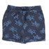 Navy shorts with blue octopus pattern on a white background