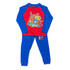 Red and blue Spider-Man long-sleeve pajama set with matching blue pants.