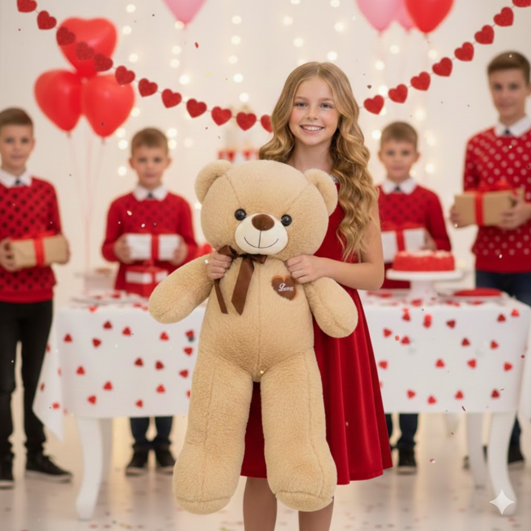 Valentine Gift 60cm Large Teddy Bear Plush Toy – Cuddly & Soft