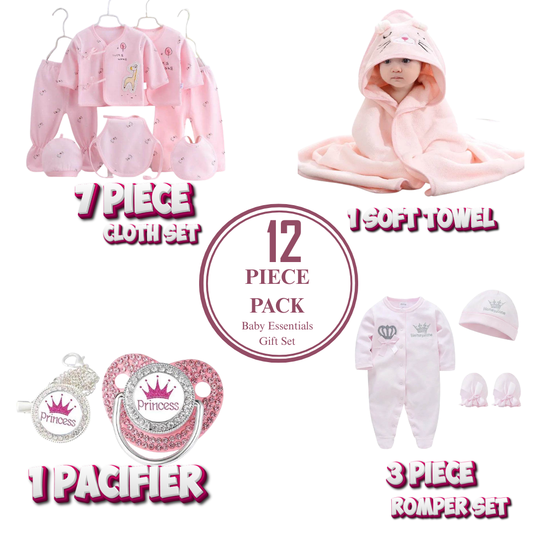 12-Piece Baby Shower Bundle Deals - Newborn Blue and Pink