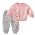Cute T-Shirt & Pants Tracksuit for Toddler Girls