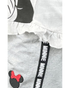 Gray outfit with Minnie Mouse design and text on a white background