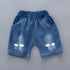 Toddler Boy Cartoon Shirt & Denim Shorts Summer Set