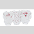 Hello Kitty Girls 3-Pack Long Sleeve Vests on White Background
