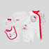 Hello Kitty Girls 4-Piece Outfit Set with grey background