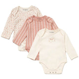 Baby Girls' 3-Pack Organic Cotton Bodysuits (0-6months) - Little Fashion