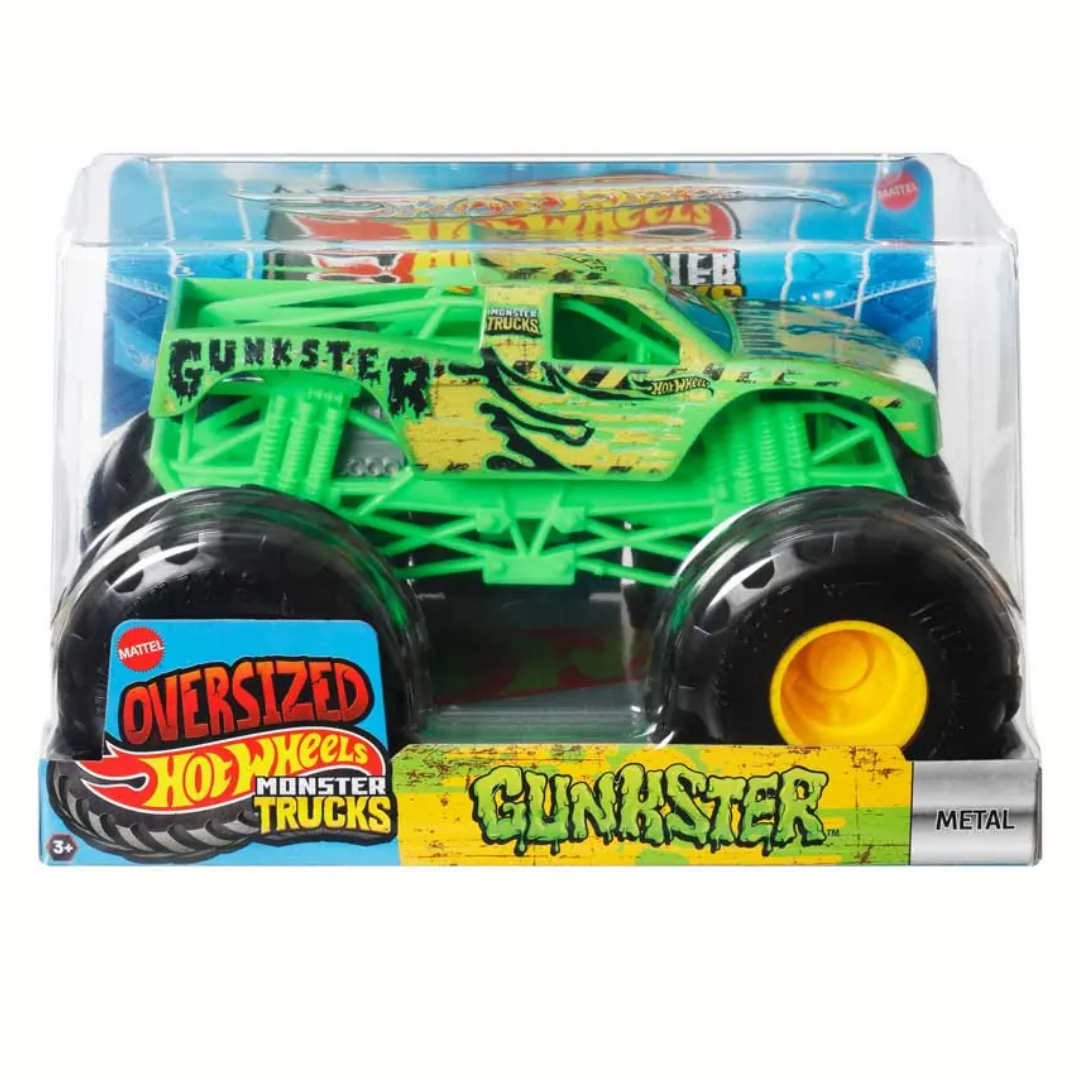Hot Wheels Gunmaster monster truck in packaging on a white background