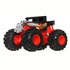 Toy monster truck with large wheels on a white background