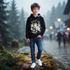 Kids Pokémon Pikachu Black Hoodie (7-14 Years)