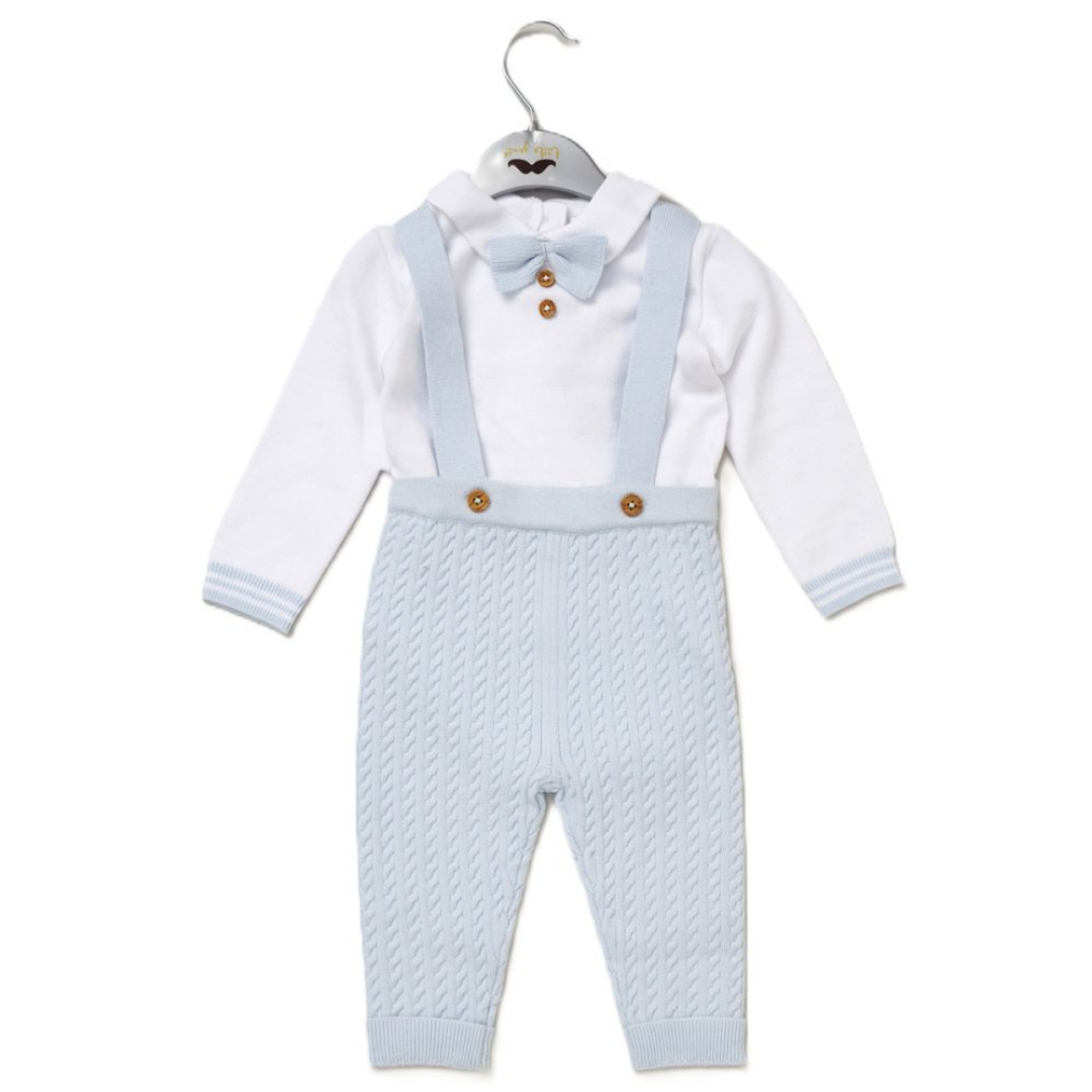 Little Gent Boys Bow Tie Bodysuit & Braces Set 0-12M