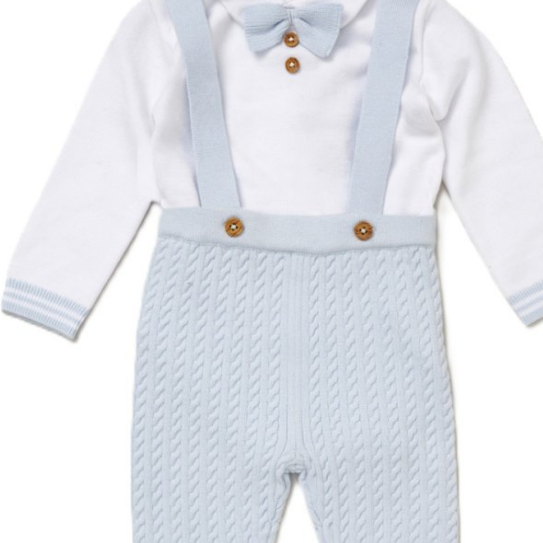 Little Gent Boys Bow Tie Bodysuit & Braces Set 0-12M