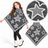 Girls Warm Star Pattern Cap Shawl (4-14Y)