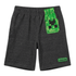 Gray shorts with a green Minecraft creeper design on a white background