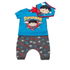 3-piece infant Superman clothing set including shirt, pants, and bandana bib.