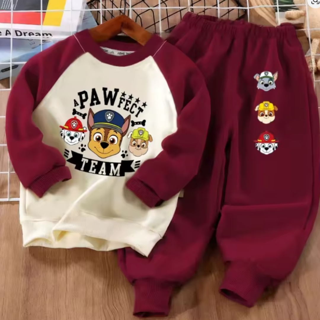 Red PAW Patrol Boys Hoodie & Pants Tracksuit Set