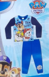 Children's pajama set with Paw Patrol character on a blue background