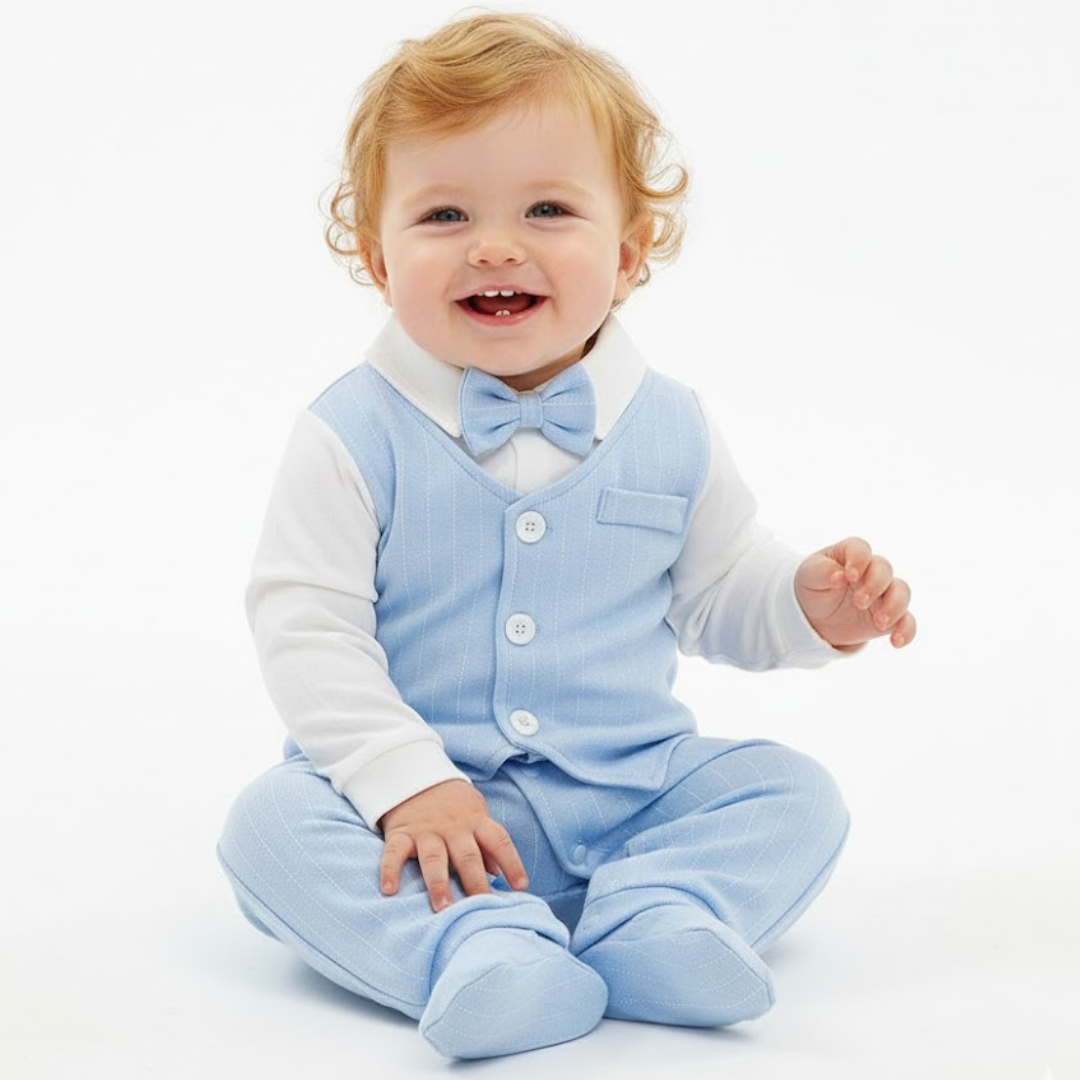 Baby Boys' Gentleman Romper & Bow Tie