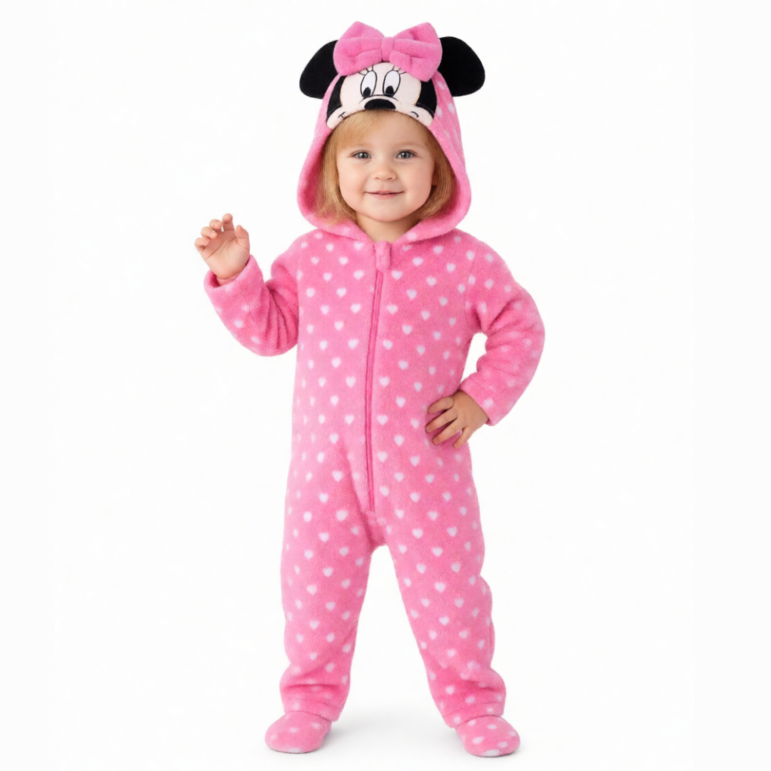 Baby Minnie Mouse Fleece Onesie (0-9M)