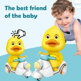Cute Duck Press Car: Manual Pressing Head & Rotation - Little Fashion