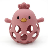 Baby Teether Mittens: Cartoon Chick Silicone Teething Toy for Gums & Molar Relief - Little Fashion