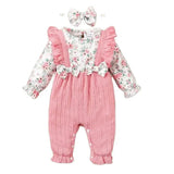 Baby Girl Floral Romper & Headband Set 0-18M