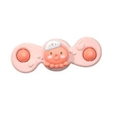 Montessori Baby Spin Top Bath Toys: Sucker Spinner Teether for Toddlers 2-4 Years - Little Fashion