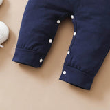 Newborn Boy Letter Print Romper & Hat (0-12M) - Little Fashion