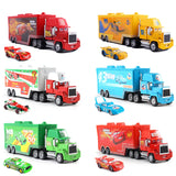 Collection of toy trucks and cars on a white background
