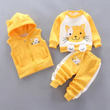 3pc Baby Fleece Outfit: Sweater, Pants & Hood