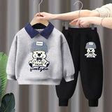 Autumn Baby Outfit – Cartoon Pullover & Pants Set