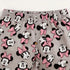 Pajama shorts with Minnie Mouse pattern on a gray background
