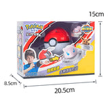 Pokémon toy packaging with dimensions indicated
