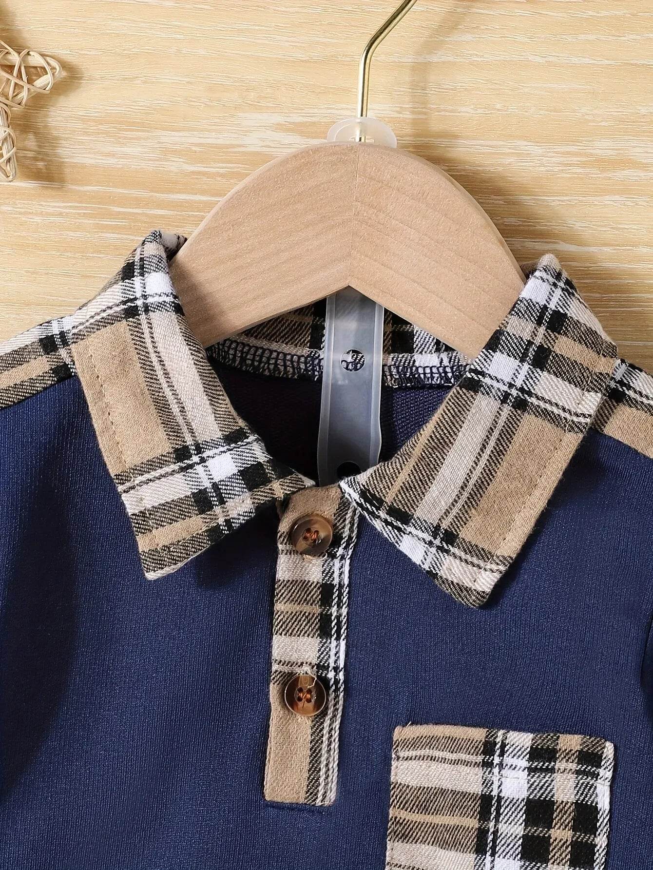 Baby Boy Summer Plaid Top & Shorts Set - Little Fashion