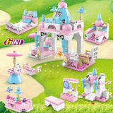 6-in-1 Girls Castle Building Blocks Kit - Little Fashion