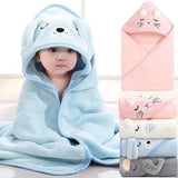 Baby Hooded Towel: Soft Cartoon Animal Swaddle Blanket for Newborns - Toddlers