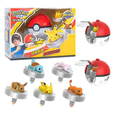 Pokémon toy set with figures and packaging on a white background