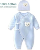 Baby Boy Cotton Bodysuit – Warm Winter Onesie (0–6M)