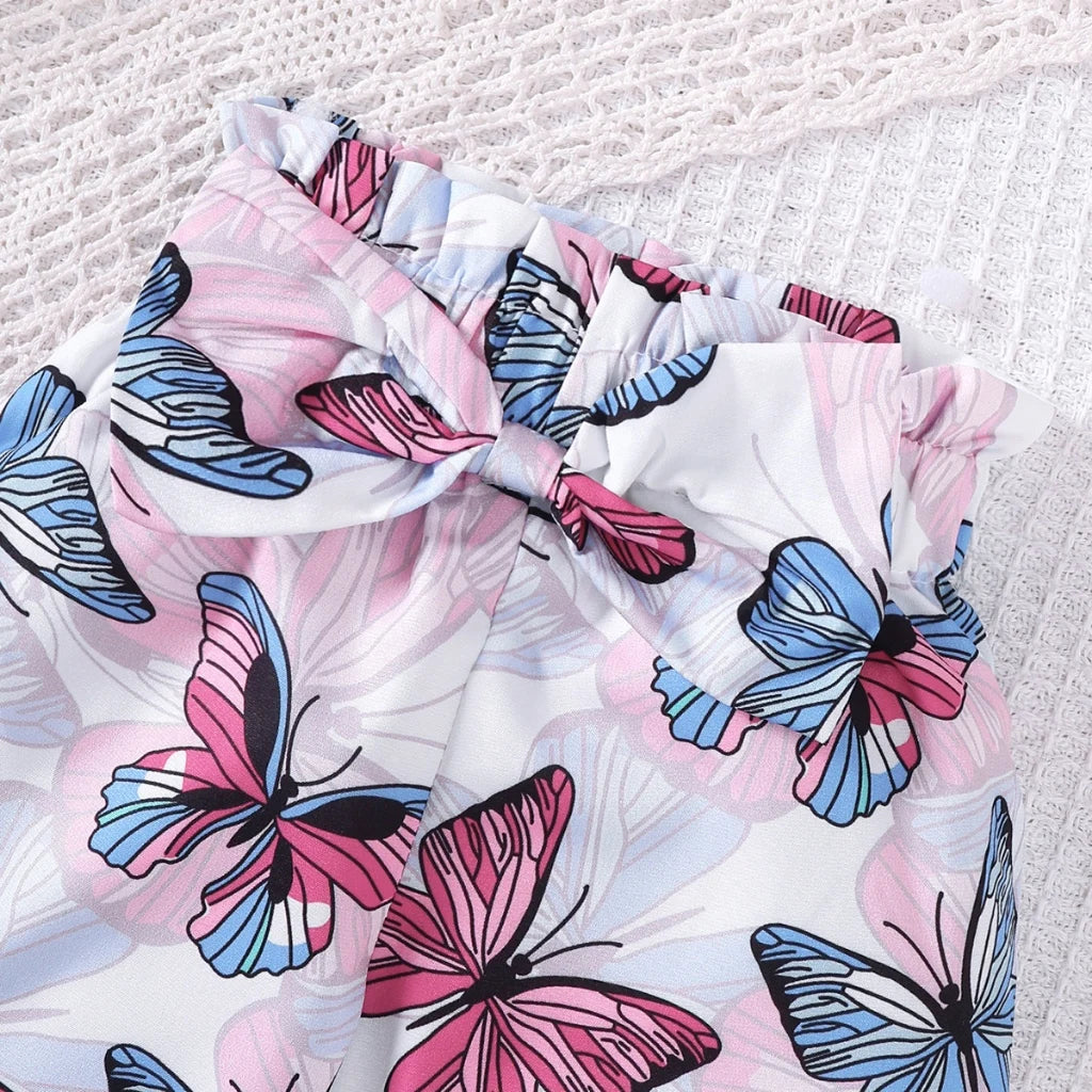 3pc Purple Butterfly Baby Set | Summer Bodysuit & Pants