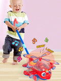 Cartoon Airplane Toy Trolley - Educational Walking Toy for Toddlers
