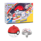 Pokémon toy set with red and white ball and small figure on a white background