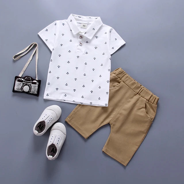 Boys Summer Outfit Set: T-Shirt & Shorts for Ages 1-4