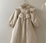 Baby Girls' Embroidered Floral Cotton Dress - Little Fashion